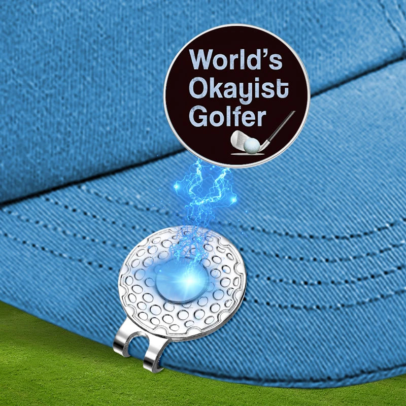 'World's Okayist Golfer' Magnetic Ball Marker (Hat Clip)