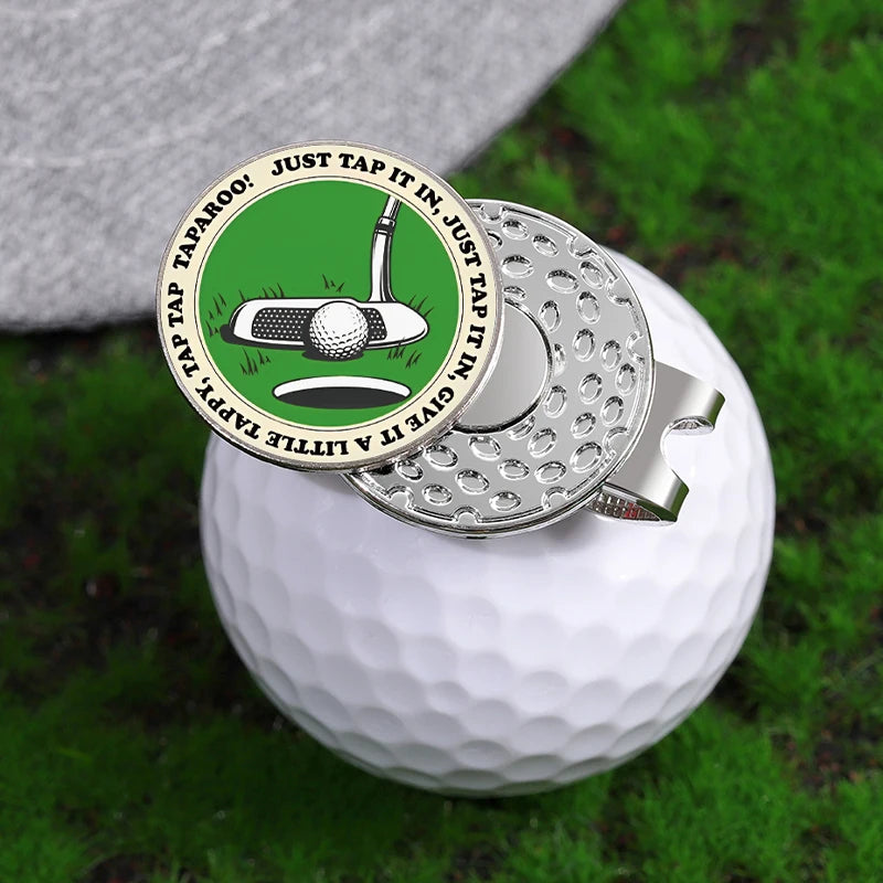 'Just Tap It In' Magnetic Ball Marker (Hat Clip)
