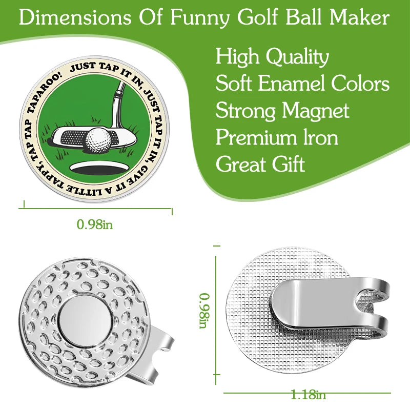 'Just Tap It In' Magnetic Ball Marker (Hat Clip)