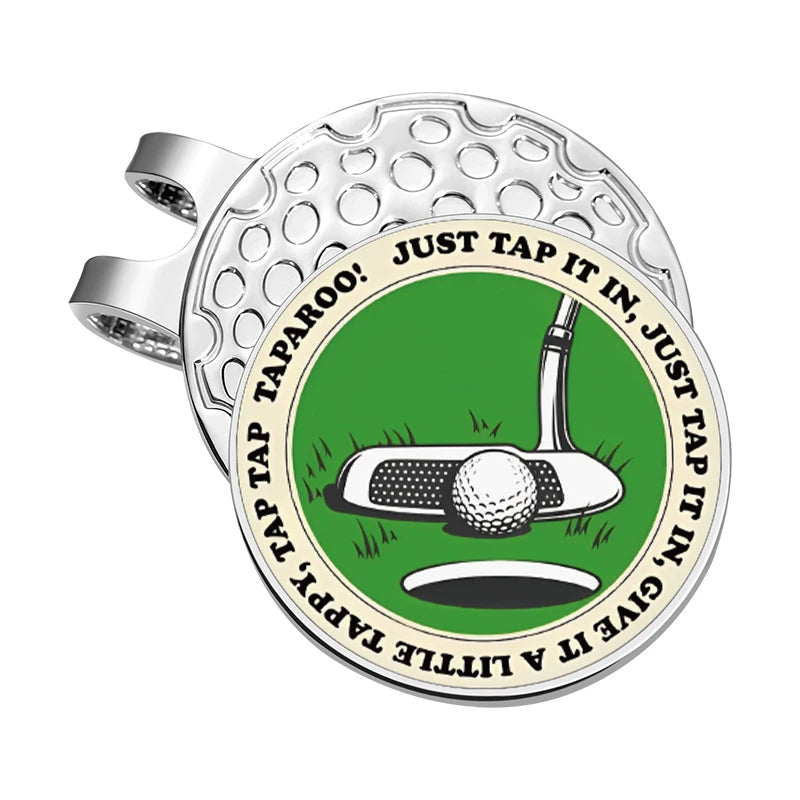 'Just Tap It In' Magnetic Ball Marker (Hat Clip)