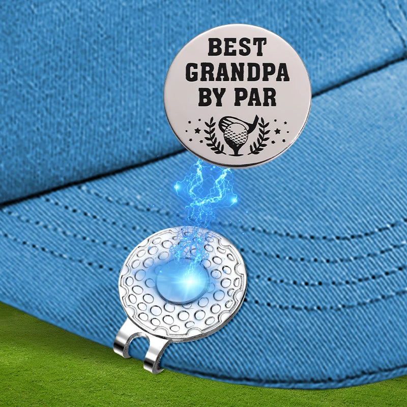 'Best Grandpa By Par' Magnetic Ball Marker (Hat Clip)