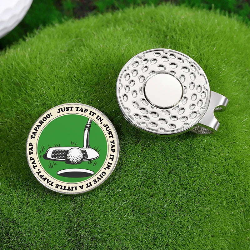 'Just Tap It In' Magnetic Ball Marker (Hat Clip)