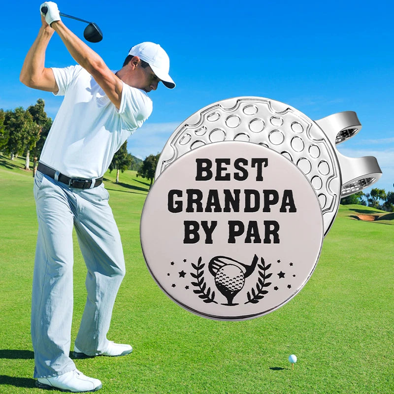 'Best Grandpa By Par' Magnetic Ball Marker (Hat Clip)