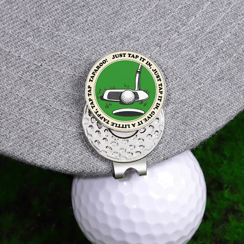 'Just Tap It In' Magnetic Ball Marker (Hat Clip)