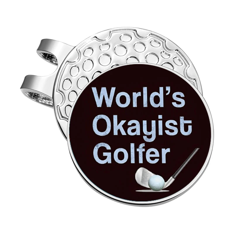 'World's Okayist Golfer' Magnetic Ball Marker (Hat Clip)
