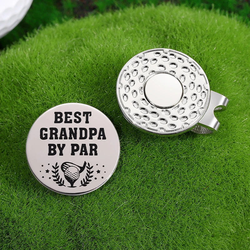 'Best Grandpa By Par' Magnetic Ball Marker (Hat Clip)