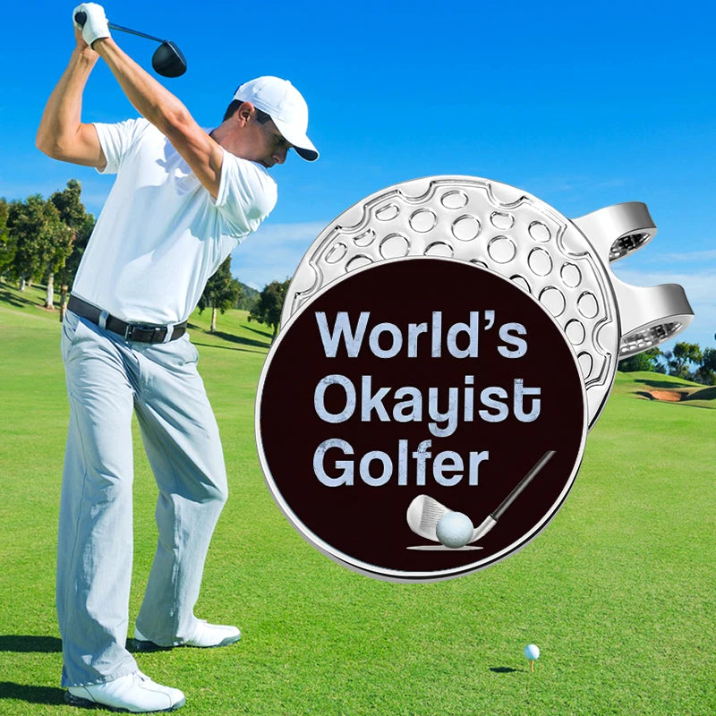 'World's Okayist Golfer' Magnetic Ball Marker (Hat Clip)