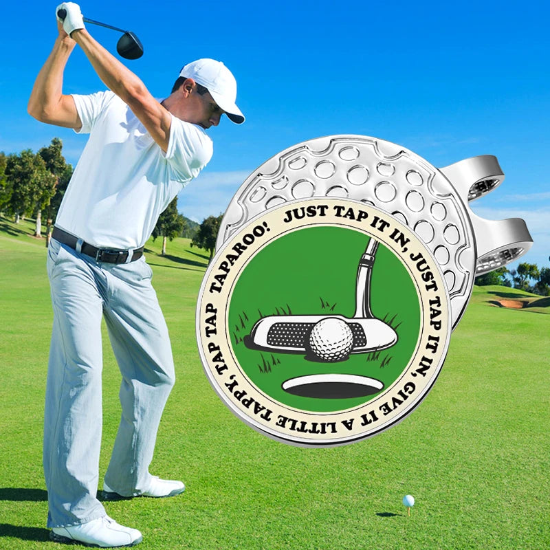 'Just Tap It In' Magnetic Ball Marker (Hat Clip)